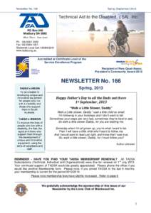 Newsletter No[removed]Spring (September) 2013