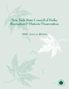 2007 State Council of Parks Annual Report