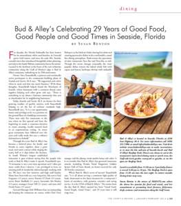 dining  Bud & Alley’s Celebrating 29 Years of Good Food, Good People and Good Times in Seaside, Florida by Susan Benton