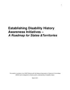 Microsoft Word - Establishing Disability History Awareness Initiatives - A Roadmap for States and Territories