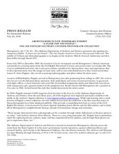 PRESS RELEASE For Immediate Release July 26, 2016 Find Your Story Contact: Georgia Ann Hudson
