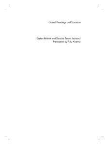 Philosophy of education / Epistemologists / Individualism / Liberalism / Political philosophy / Education / Ralf Dahrendorf / Liberal Party / Immanuel Kant / Philosophy / Humanities / Social philosophy