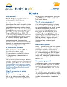 Rubella - HealthLinkBC File #14d - Printer-friendly version