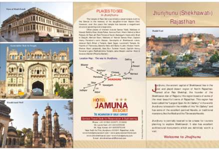 Tourism in Rajasthan / Geography of India / Jhunjhunu / Shekhawati / Haveli / Khetri / Shekhawat / Shekha of Amarsar / Alsisar / States and territories of India / Thikanas of Shekhawati / Rajasthan