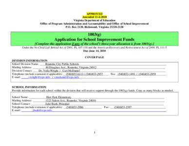 Microsoft Word - 1003g_application_2010-11_Roanoke City_revised_11[removed]doc