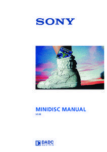 MINIDISC MANUAL V3.0E