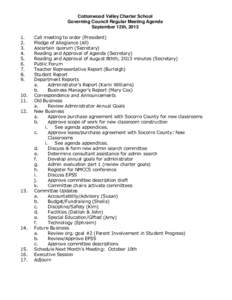 Property law / Business law / Business / Real property law / Cottonwood Valley Charter School / Leasing / Partition / Lease / Law / Private law / Contract law