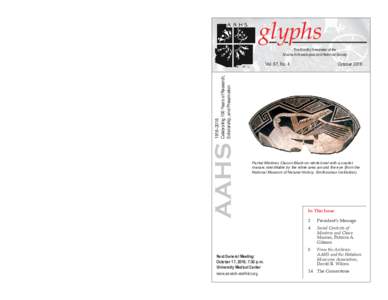 glyphs The Monthly Newsletter of the Arizona Archaeological and Historical Society October 2016