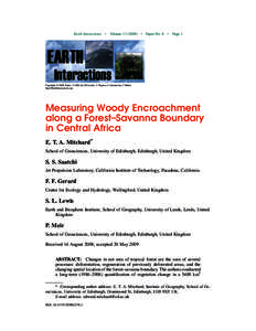 Biology / Ecosystems / Normalized Difference Vegetation Index / Ecology / Savanna / Mbam Djerem National Park / EVI / Vegetation / Forest / Systems ecology / Remote sensing / Habitats