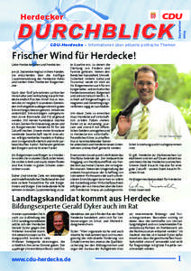 September 2004 Herdecker  CDU-Herdecke - Informationen über aktuelle politische Themen