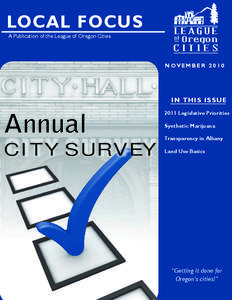 LOCAL FOCUS A Publication of the League of Oregon Cities