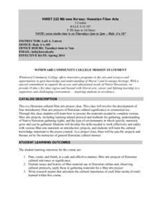 Microsoft Word - HWST 222 WCC_SPRING 2014_01SYLLABUS.doc