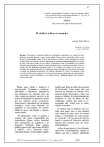 87 DORES, António Pedro. O cérebro, a face e as emoções. RBSE – Revista Brasileira de Sociologia das Emoções, v. 14, n. 41, p, agoISSN: ARTIGO http://www.cchla.ufpb.br/rbse/Index.html