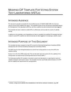 Voting System Laboratory Test
