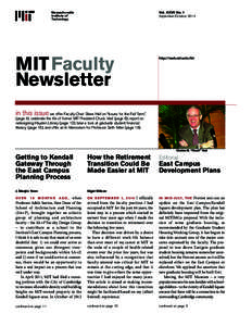 Massachusetts Institute of Technology Vol. XXVII No. 1 September/October 2014