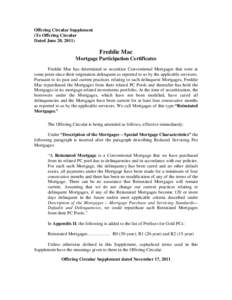 Mortgage Participation Certificates