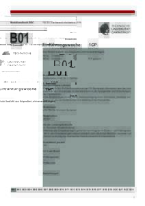 Modulhandbuch BSC.  B01 1. Semester  FB 15 / Fachbereich Architektur 2009