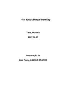 4th Yalta Annual Meeting  Yalta, UcrâniaIntervenção de