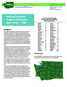 MELL  Mapping and Enhancing Language Learning in Washington State 7 Winter, 2010