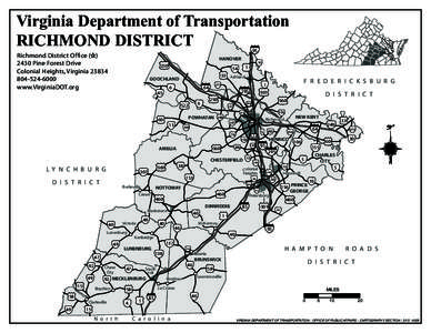 Virginia Department of Transportation RICHMOND DISTRICT 95 Richmond District OfficePine Forest Drive