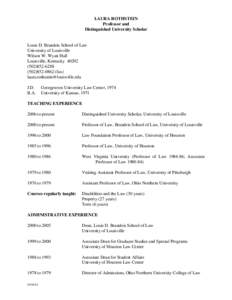 Microsoft Word - lrothstein-resume