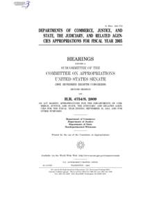 S. HRG. 108–772  DEPARTMENTS OF COMMERCE, JUSTICE, AND STATE, THE JUDICIARY, AND RELATED AGENCIES APPROPRIATIONS FOR FISCAL YEAR[removed]HEARINGS