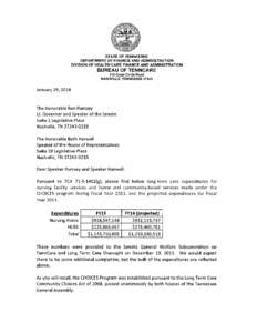 310 Great Circle Road NASHVILLE, TENNESSEE[removed]January 29, 2014  The Honorable Ron Ramsey