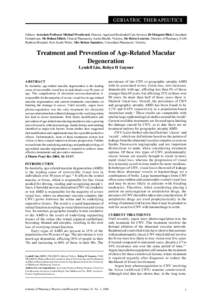 Choroidal neovascularization / Macular degeneration / Maculopathy / Vascular endothelial growth factor / Laser coagulation / Macula of retina / Retina / Jeffrey W. Berger / Macular telangiectasia / Ophthalmology / Medicine / Vision