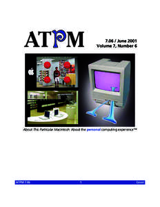 Cover  ATPM[removed]June 2001 Volume 7, Number 6