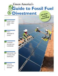 Green America’s  Guide to Fossil Fuel Divestment INSIDE
