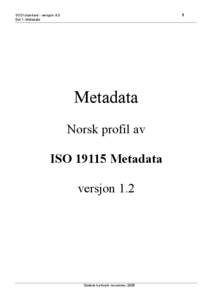 1  SOSI standard - versjon 4.0 Del 1: Metadata  Metadata