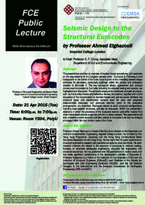 FCE Public Lecture With Attendance Certificate  Co-organizer: