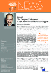 OFFICE FOR PROMOTION OF PARLIAMENTARY DEMOCRACY  OPPD NEWSLETTER – December 2012