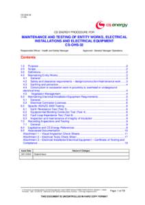 S1745 - QUALITY ASSURANCE PROCEDURE