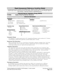 Rapid Assessment Reference Condition Model The Rapid Assessment is a component of the LANDFIRE project. Reference condition models for the Rapid Assessment were created through a series of expert workshops and a peer-rev