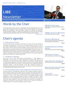 LIBE NEWSLETTER - ISSUE[removed]FEBRUARY[removed]Citizenship Police/Security Borders/Visas Justice Fundamental Rights Immigration