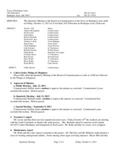 Second / Parliamentary procedure / Henlopen Acres /  Delaware / Minutes