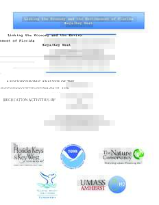 Linking the Economy and the Environment of Florida Keys/Key West A SOCIOECONOMIC ANALYSIS OF THE RECREATION ACTIVITIES OF