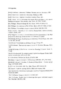 Bibliography. [BBD] A.Beilinson, J.Bernstein, P.Deligne. Faiceaux perverse, Asterisque, [removed]Bol] A.Borel et al.. Intersection cohomology, Birkhauser, [removed]Bo2] A.Borel et al.. Algebraic D-modules, Academic Press, 19