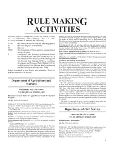 RULE MAKING ACTIVITIES Each rule making is identified by an I.D. No., which consists of 13 characters. For example, the I.D. No. AAM[removed]E indicates the following: