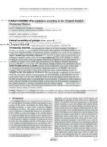 JOURNAL OF GEOPHYSICAL RESEARCH, VOL. 109, D17103, doi:[removed]2004JD004607, 2004  Global variability of precipitation according to the Tropical Rainfall Measuring Mission Ziad S. Haddad and Jonathan P. Meagher Jet Propu