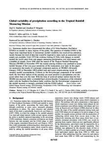 Climatology / Hydrology / Physical oceanography / Tropical meteorology / Japanese space program / Tropical Rainfall Measuring Mission / El Niño-Southern Oscillation / Rain / Precipitation / Atmospheric sciences / Meteorology / Earth