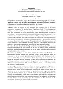 International economics / Internationalization / Nicaragua / Economy of Mexico / Dominican Republic–Central America Free Trade Agreement / Export / Foreign direct investment / Maquiladora / Globalization / International trade / International relations / Economics