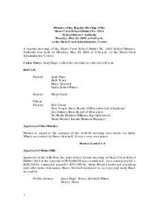 Second / Minutes / Adjournment / Recorded vote / Hazel / Geography of Illinois / Parliamentary procedure / Government / Hazel Crest /  Illinois