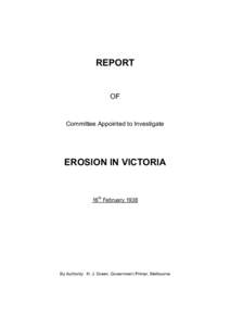 REPORT  OF Committee Appointed to Investigate