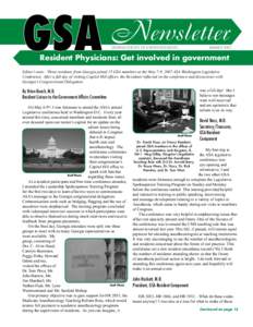 GSA  Newsletter GEORGIA SOCIETY OF ANESTHESIOLOGISTS  SUMMER 2007