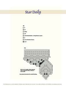 Star Doily Key k yo k2tog ssk