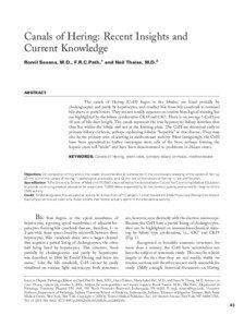 Canals of Hering: Recent Insights and Current Knowledge Romil Saxena, M.D., F.R.C.Path,1 and Neil Theise, M.D.2