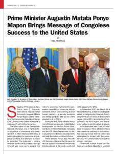 promotion 1 // emerging markets  Prime Minister Augustin Matata Ponyo Mapon Brings Message of Congolese Success to the United States BY