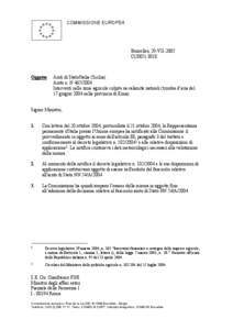 Interventi nelle zone agricole colpite sa calamità naturali (tromba d’aria del 17 giugno 2004 nella provincia di Enna)